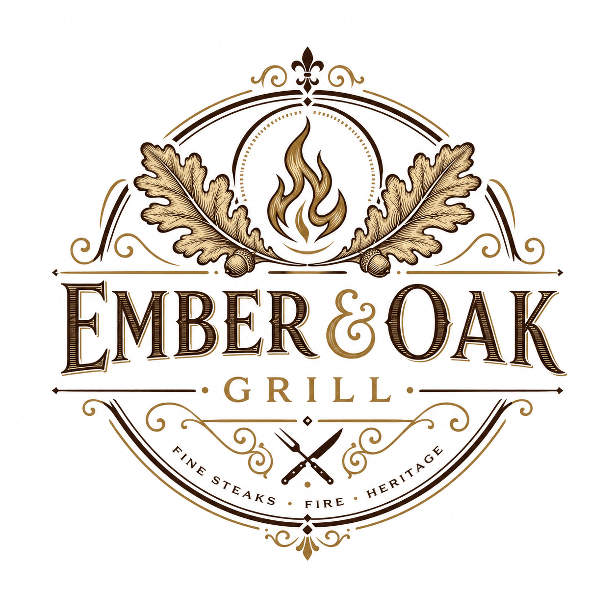 Ember & Oak Grill Logo