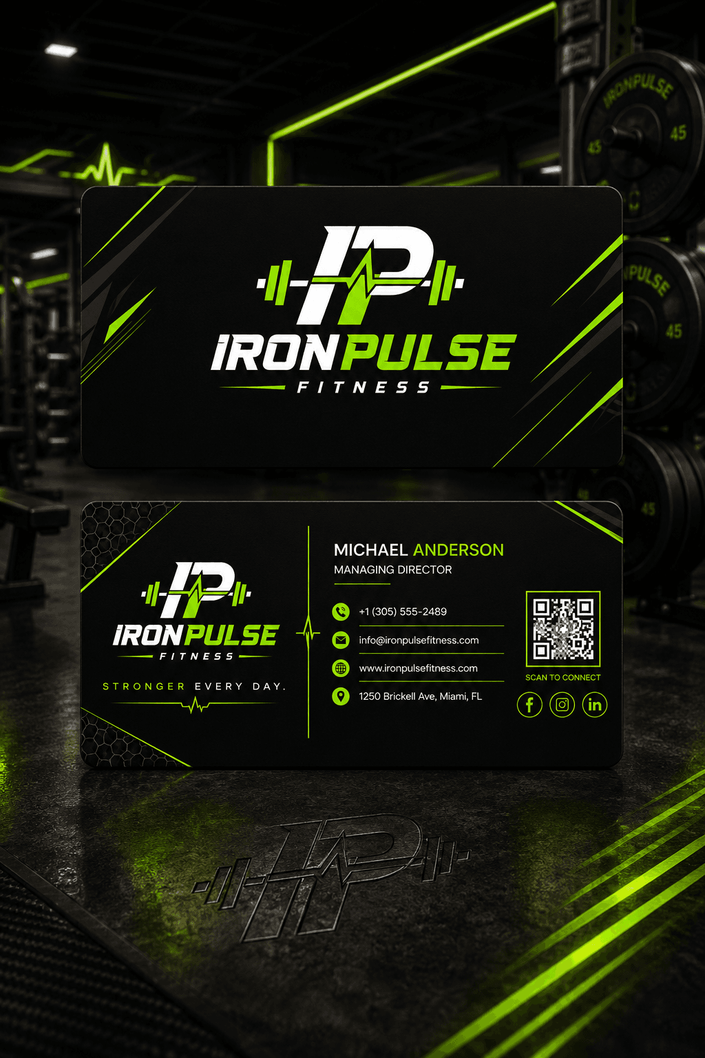 IronPulse Fitness Business Card