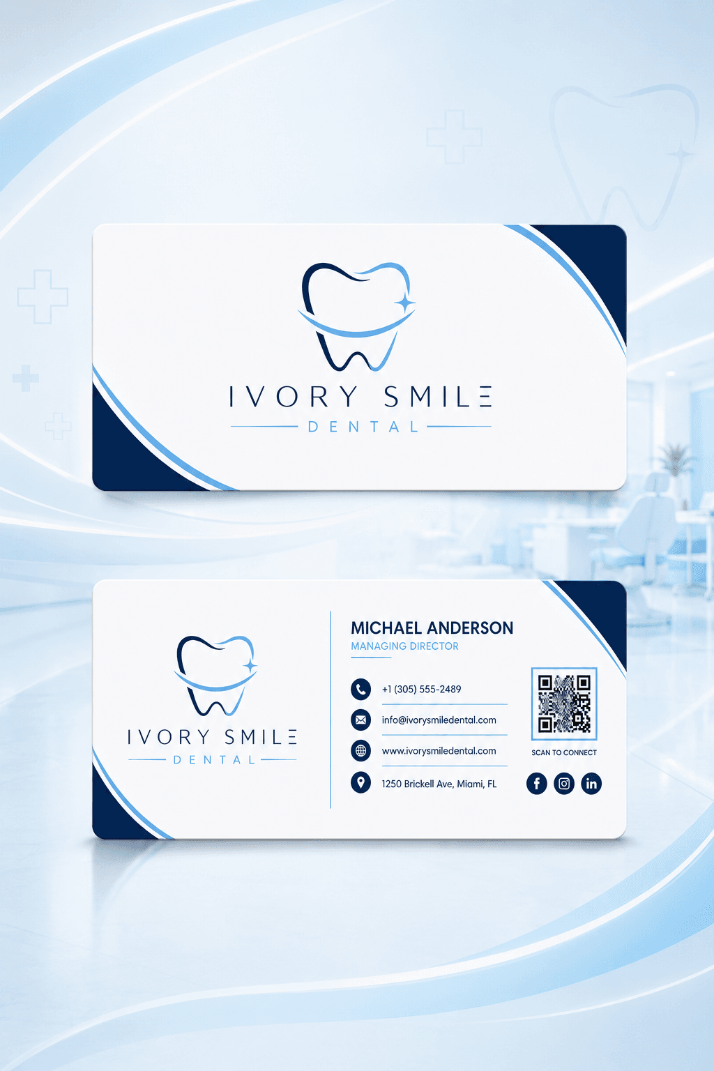 Ivory Smile Dental Business Card