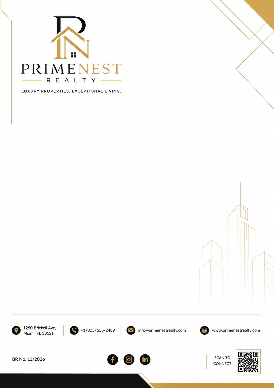 PrimeNest Realty Letterhead