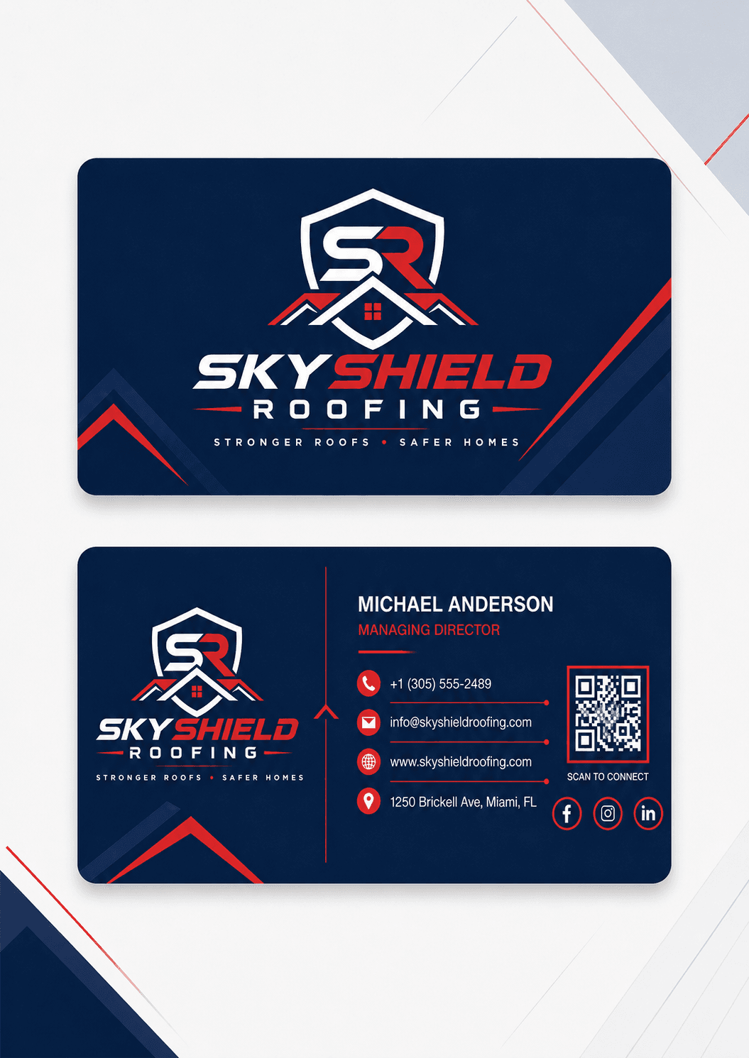 SkyShield Roofing Business Card