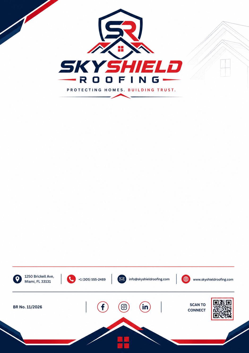 SkyShield Roofing Letterhead
